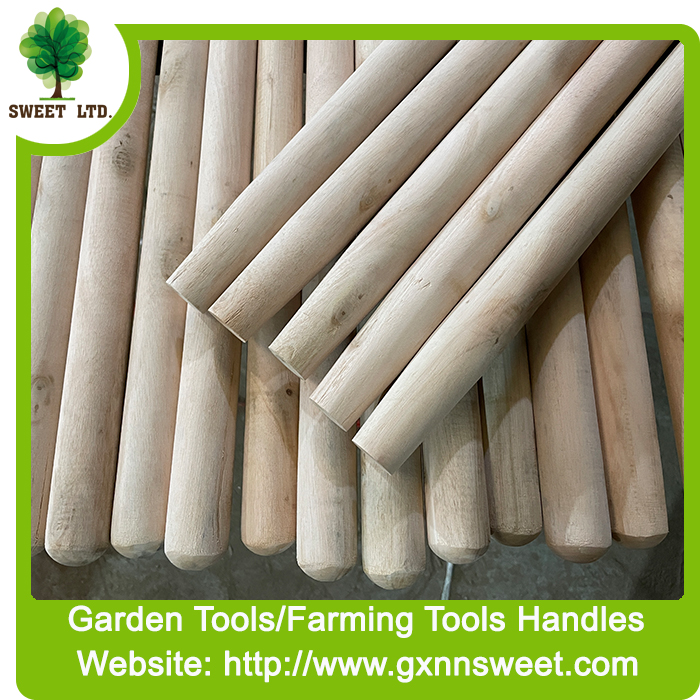 Hardwood Farm Tools Garden One End Tapered Natural Wood Shovel Hoe